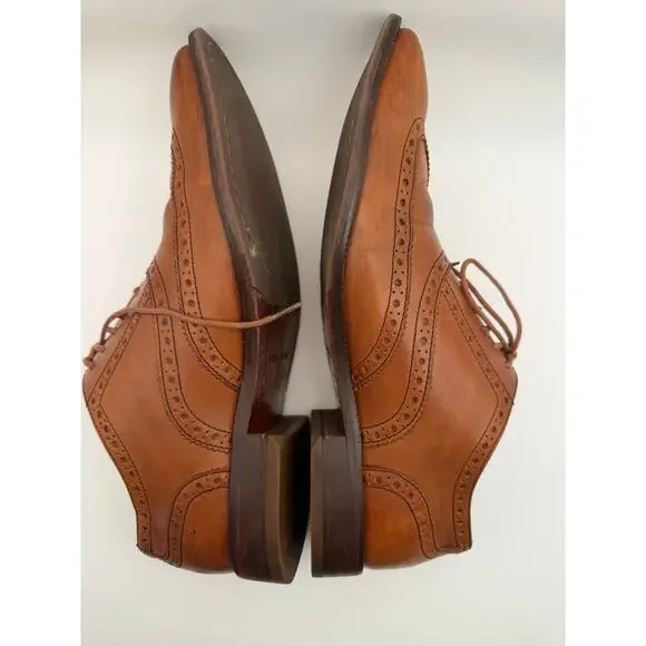 Cole Haan Brown Leather Wingtip Oxford Dress Shoes Men's Size 8.5 M Brogue - Picture 3 of 10